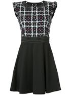 Loveless Fit And Flare Contrast Dress - Black