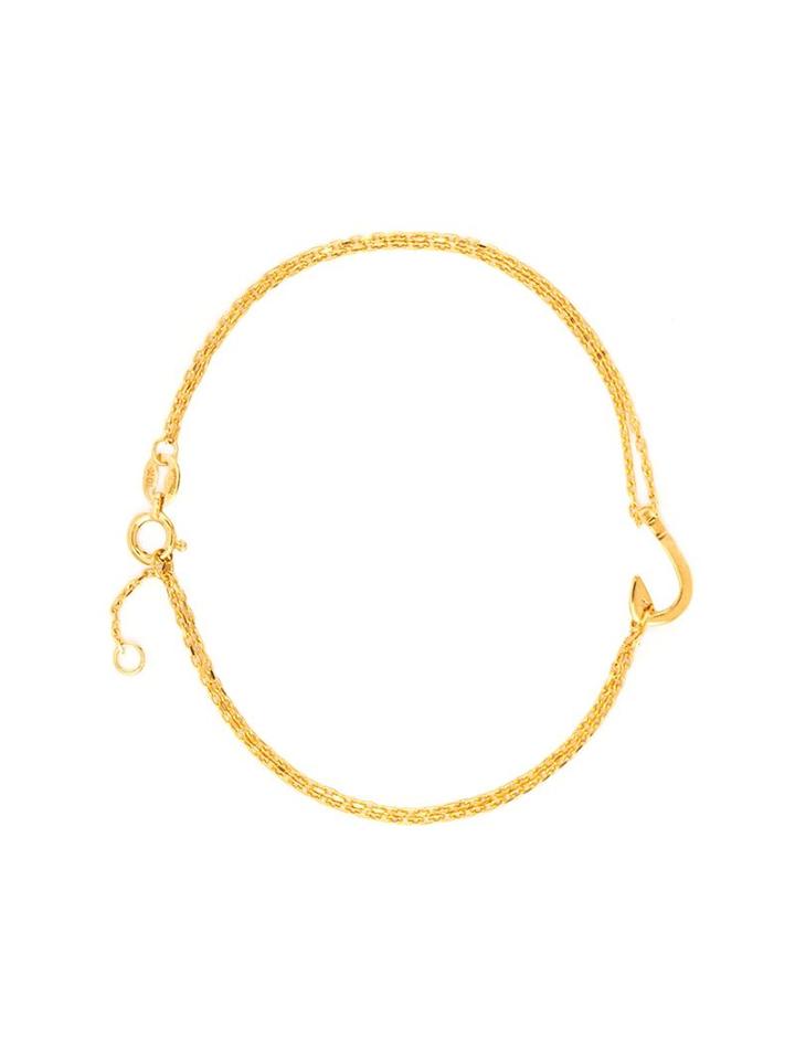 Miansai 10kt Gold Hook Charm Bracelet