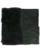 Cutuli Cult Fur Panel Micromodal Blend Scarf, Women's, Green, Modal/wool/possum Fur