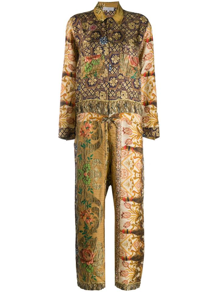 Pierre-louis Mascia Floral Print Jumpsuit - Neutrals