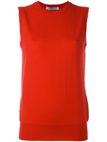 Edamame London - Twinset Knitted Tank - Women - Virgin Wool - 2, Red, Virgin Wool