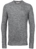 Nuur - Ribbed Crew Neck Jumper - Men - Nylon/mohair/wool - 50, Grey, Nylon/mohair/wool