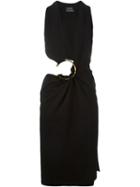 Anthony Vaccarello Deep Plunge Hoop Dress