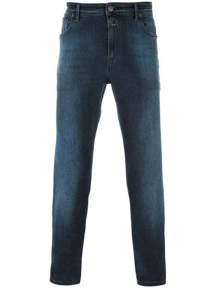 Closed Stretch Slim-fit Jeans, Men's, Size: 33, Blue, Cotton/polyester/spandex/elastane