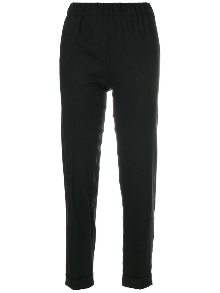 P.a.r.o.s.h. Elasticated Waist Trousers - Black