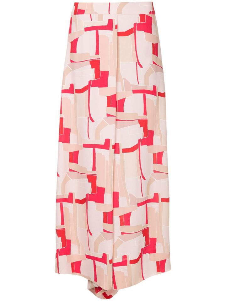 Layeur Printed Palazzo Trousers - Pink & Purple