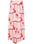 Layeur Printed Palazzo Trousers - Pink & Purple