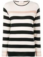 Chiara Bertani Horizontal Stripe Jumper - White