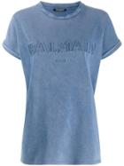 Balmain Balmain Logo Jersey T-shirt - Blue