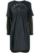 Sueundercover Patchwork Midi Dress - Black