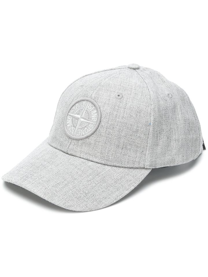 Stone Island Compass Logo Baseball Cap - Grey