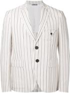 Andrea Pompilio - Striped Blazer - Men - Cotton/viscose - 48, Nude/neutrals, Cotton/viscose