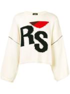 Raf Simons Branded Chunky Jumper - White