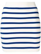 Balmain Striped Skirt - White