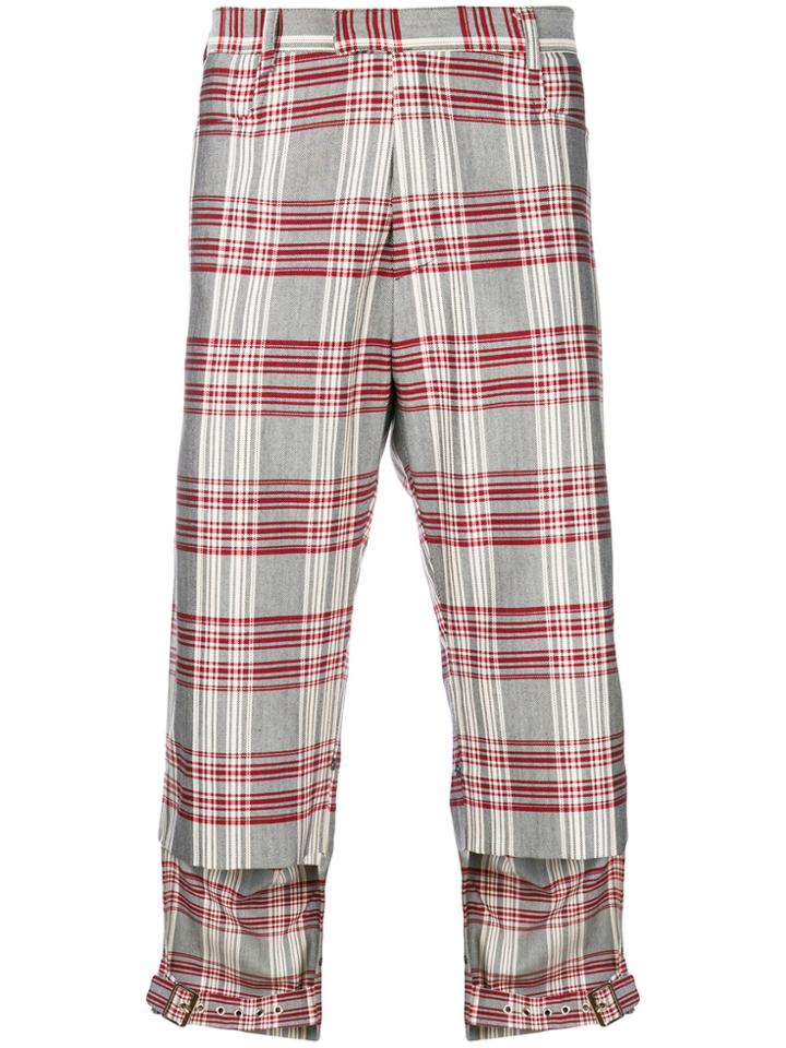 Delada Adjustable Check Trousers - Red