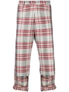 Delada Adjustable Check Trousers - Red