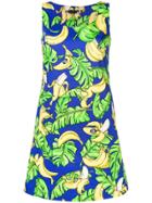 Love Moschino Banana Print A-line Dress - Multicolour