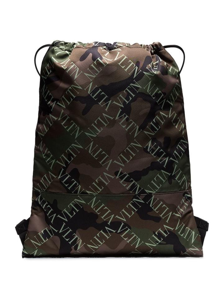 Valentino Valentino Garavani Vltn Print Backpack - Green