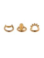Chloé 'lyzbeth' Set Of Three Rings, Women's, Size: 54, Metallic