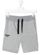 My Brand Kids Teen Embroidered Logo Track Shorts - Grey
