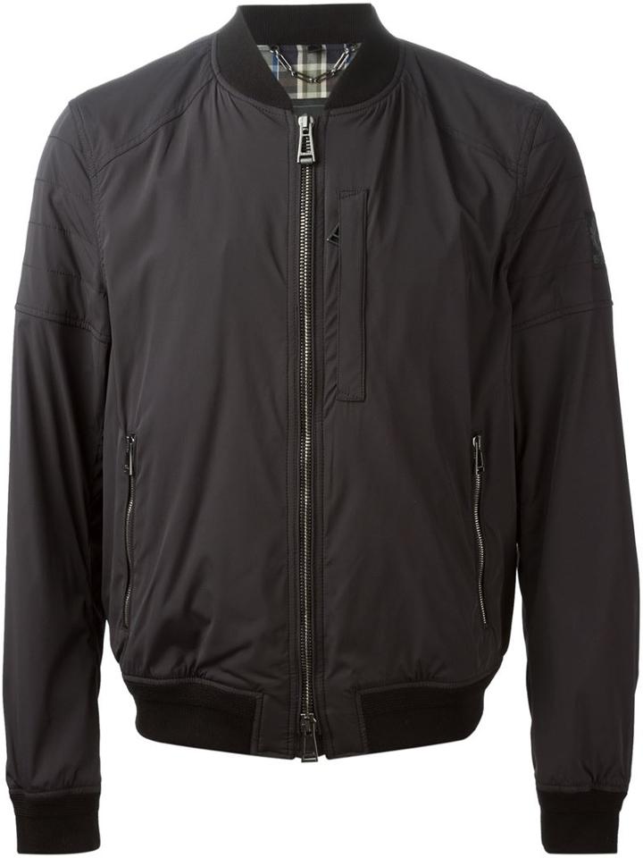 Belstaff Zipped Jacket, Men's, Size: 52, Black, Nylon/spandex/elastane/cotton/cupro