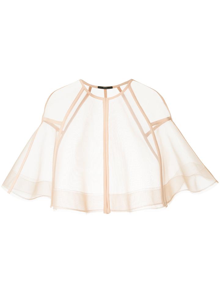 Alex Perry Darby Crop Cape - Nude & Neutrals