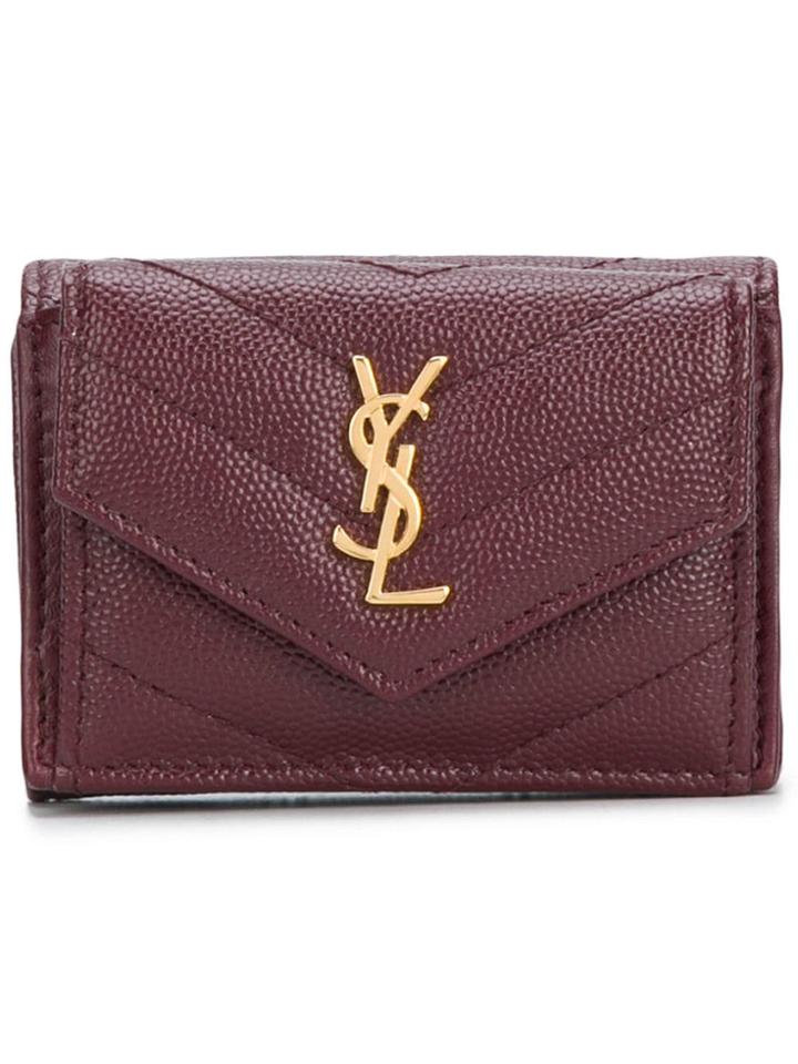 Saint Laurent Small Bill Wallet - Red