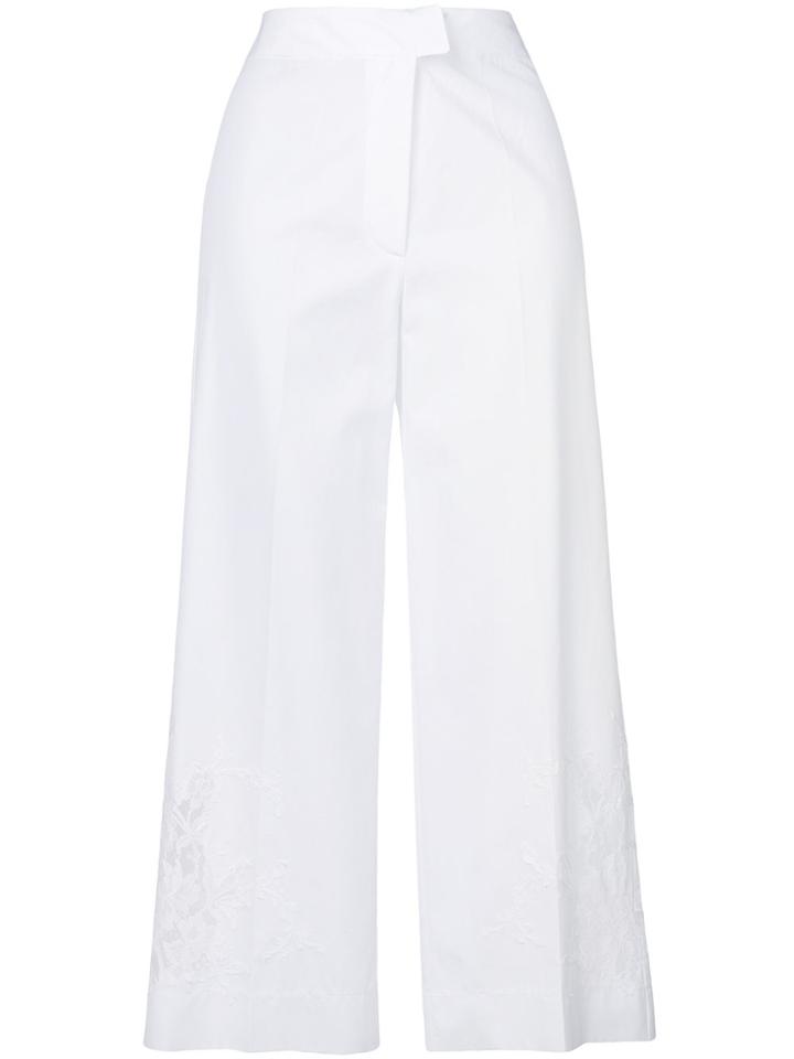 Ermanno Scervino High Rise Cropped Trousers - White