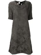 Uma Wang Floral Pattern Midi Dress - Grey