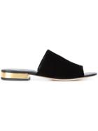 Dvf Diane Von Furstenberg Velvet Sandals - Black