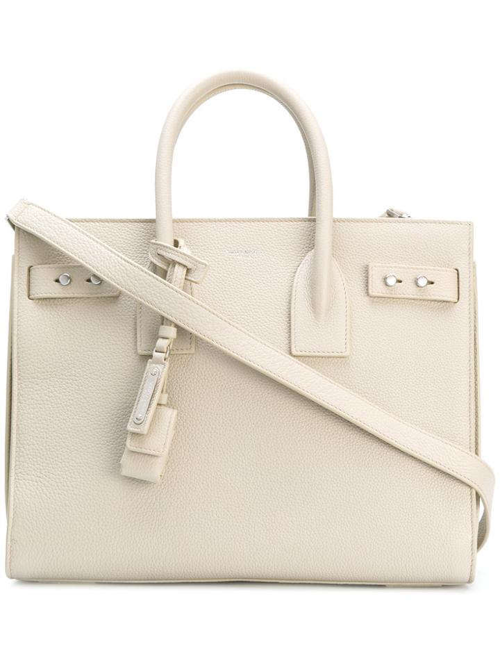 Saint Laurent Sac De Jour Souple Small Tote - Nude & Neutrals