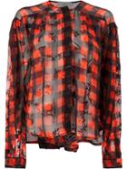 Preen By Thornton Bregazzi Checked Round Neck Shirt - Black