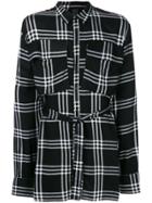 Odeur Oversized Check Shirt - Black