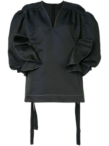 Ellery Angel Eyes Puff Sleeve Top - Black
