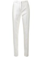 Bianca Spender 'tendue' Pants, Women's, Size: 6, White, Silk/cotton