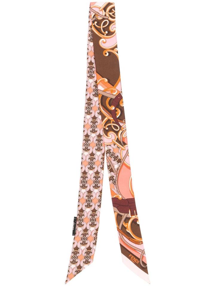 Fendi Wrappy Silk Bow Tie - Pink