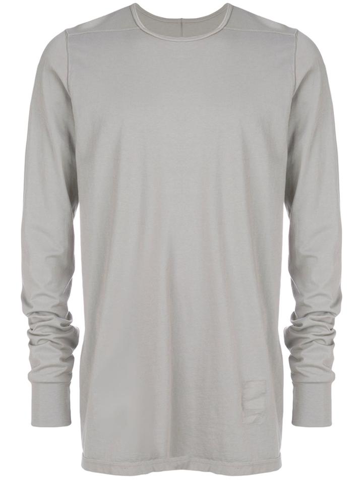 Rick Owens Drkshdw Oversized Long Sleeve T-shirt - Grey