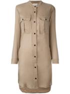 Isabel Marant Étoile Flap Pockets Shirt Dress, Women's, Size: 42, Nude/neutrals, Cotton/modal