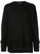 Wooyoungmi Side Slit Oversized Sweater - Black