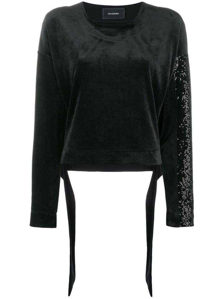 Irina Schrotter Sequin Embellished Sweatshirt - Black
