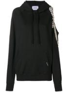 Forte Dei Marmi Couture Cut-out Shoulder Embellished Hoodie - Black