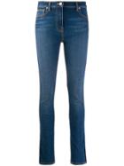 Kenzo Embroidered Side Panel Skinny Jeans - Blue