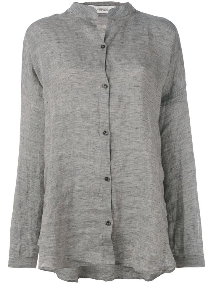 Humanoid - 'sena' Shirt - Women - Linen/flax - S, Women's, Grey, Linen/flax