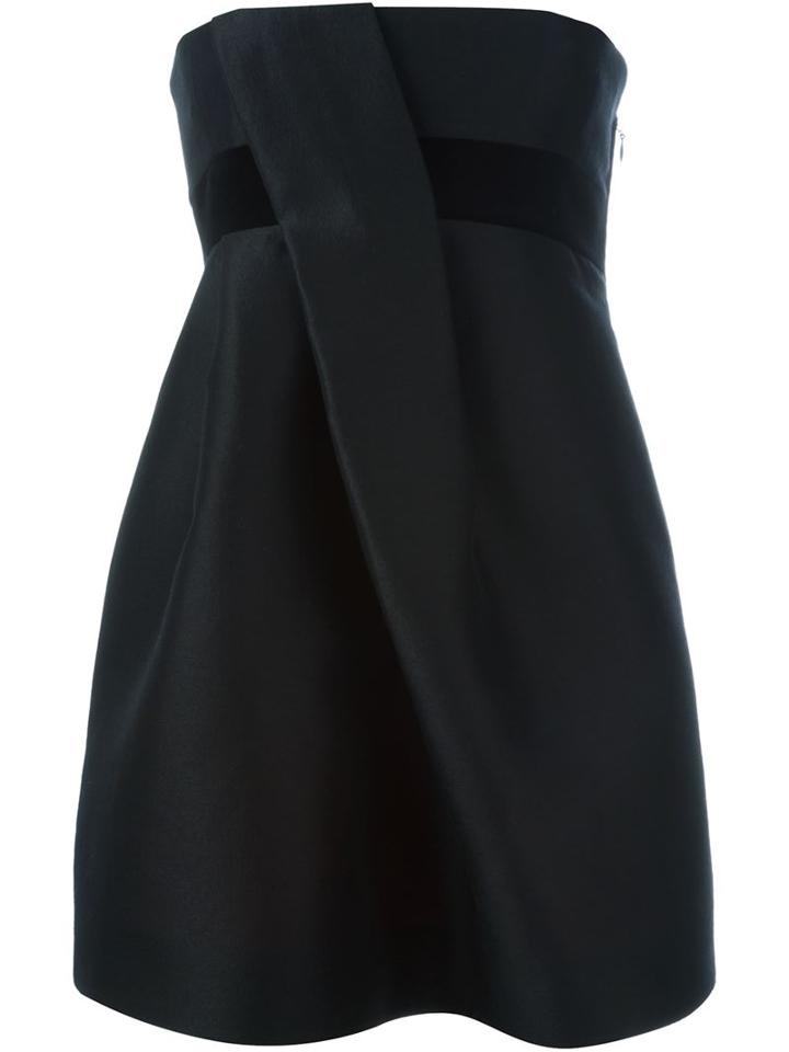 Dsquared2 Strapless Bustier Dress, Women's, Size: 42, Black, Silk/cotton/polyester/wool