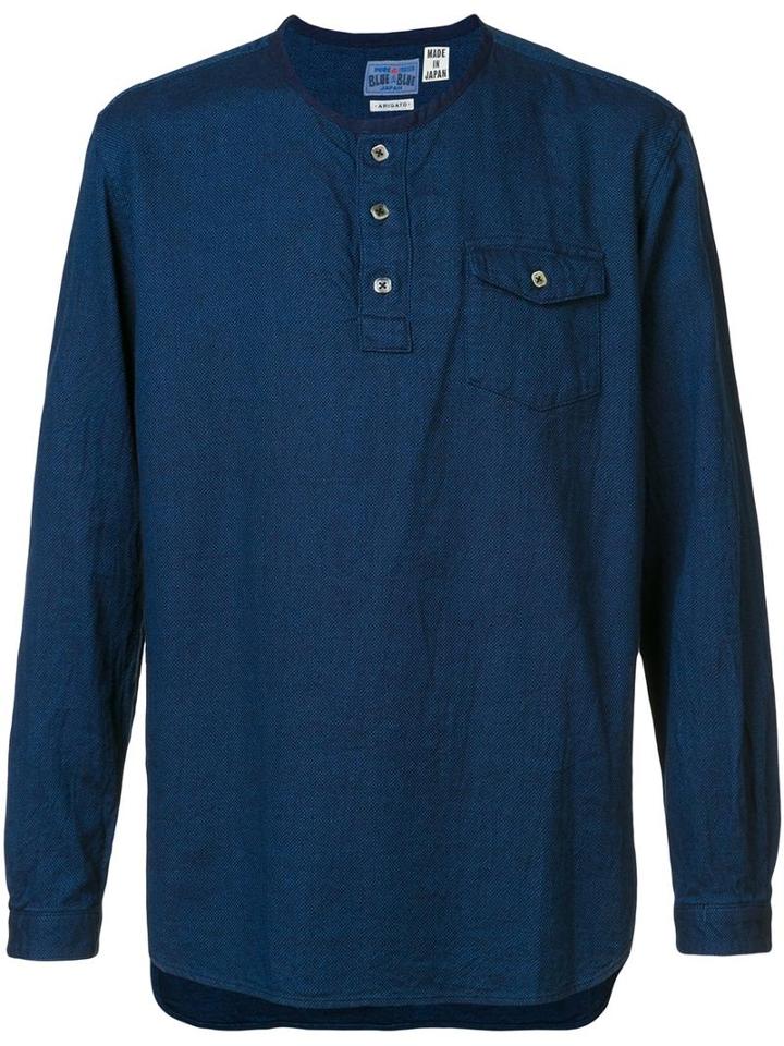 Blue Blue Japan - Henley T-shirt - Men - Cotton - L, Cotton