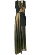 Stefano De Lellis - Asymmetric Pleated Dress - Women - Polyester/spandex/elastane - 42, Black, Polyester/spandex/elastane