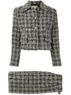 Versace Pre-owned Bouclé Tweed Skirt Suit - Black