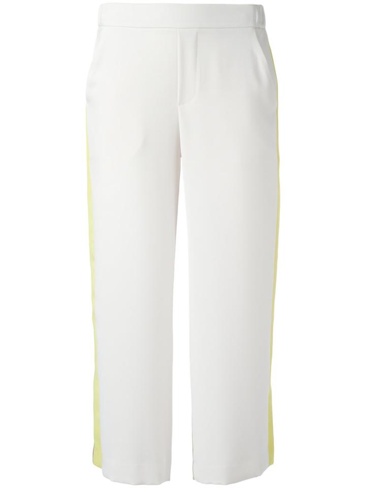 P.a.r.o.s.h. Side Stripe Cropped Trousers - Nude & Neutrals