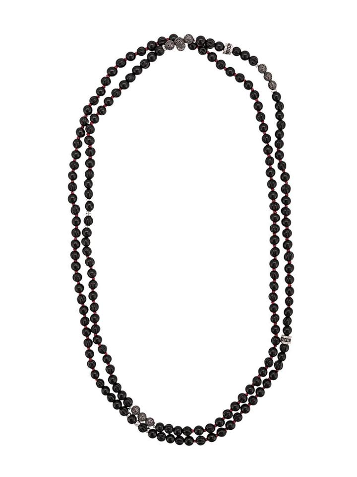 Tateossian Mesh Bead Necklace - Black