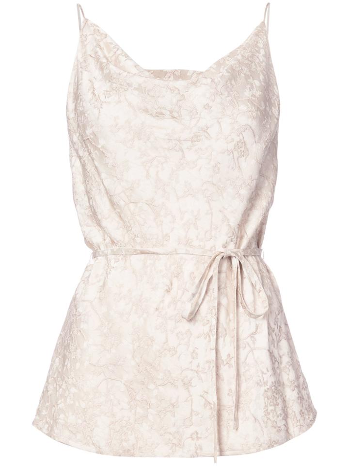 Protagonist Draped Neck Top - Nude & Neutrals